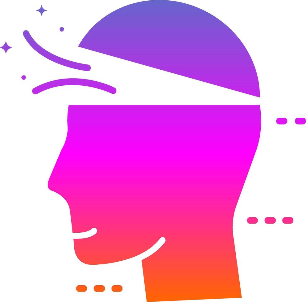 Open mind Glyph Gradient Icon vector