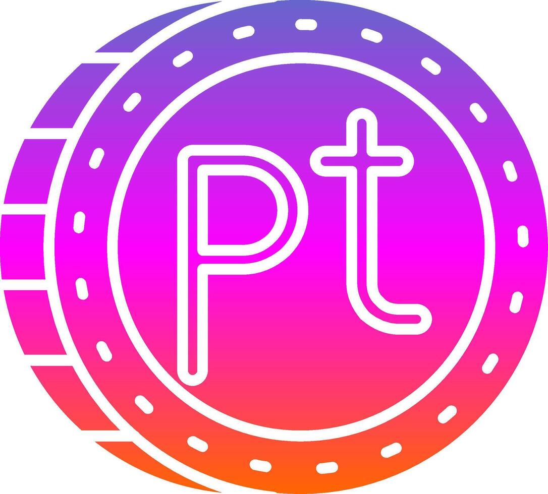 Peseta Glyph Gradient Icon vector