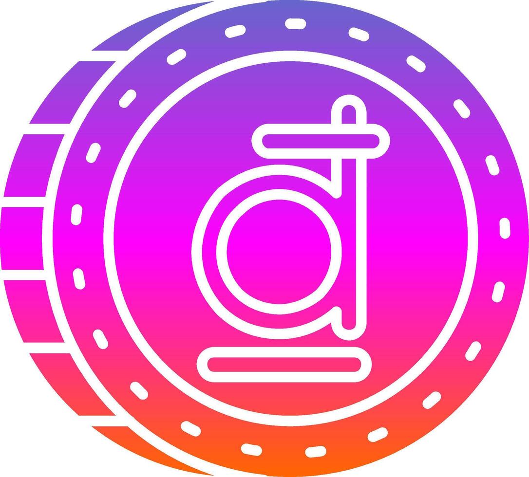 Dong Glyph Gradient Icon vector