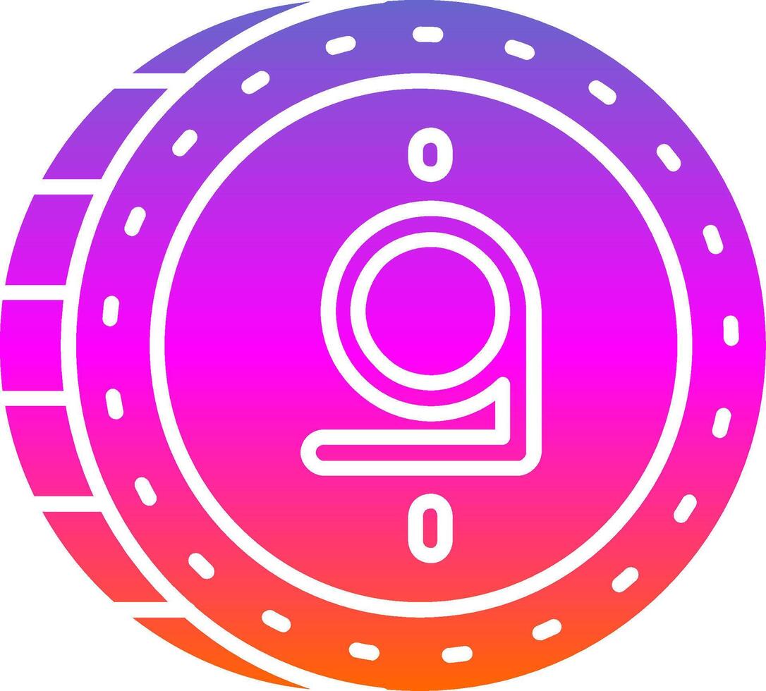 Afghani Glyph Gradient Icon vector