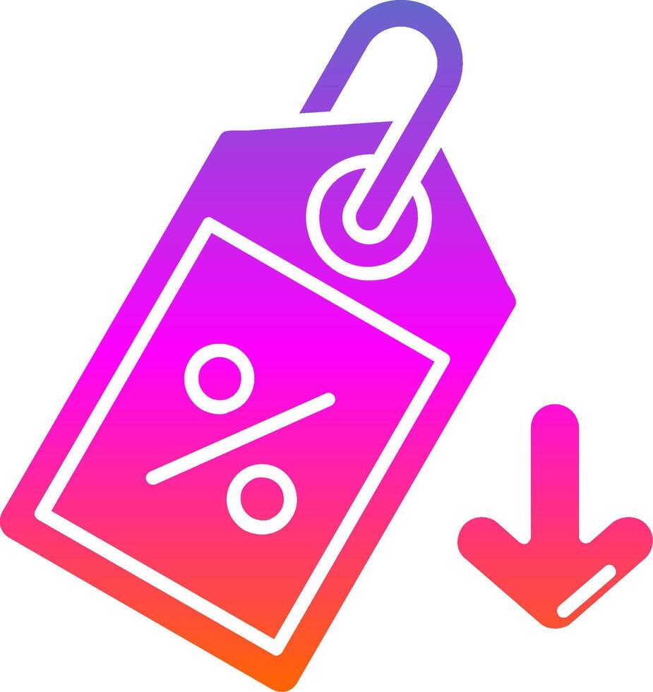 Price tag Glyph Gradient Icon vector