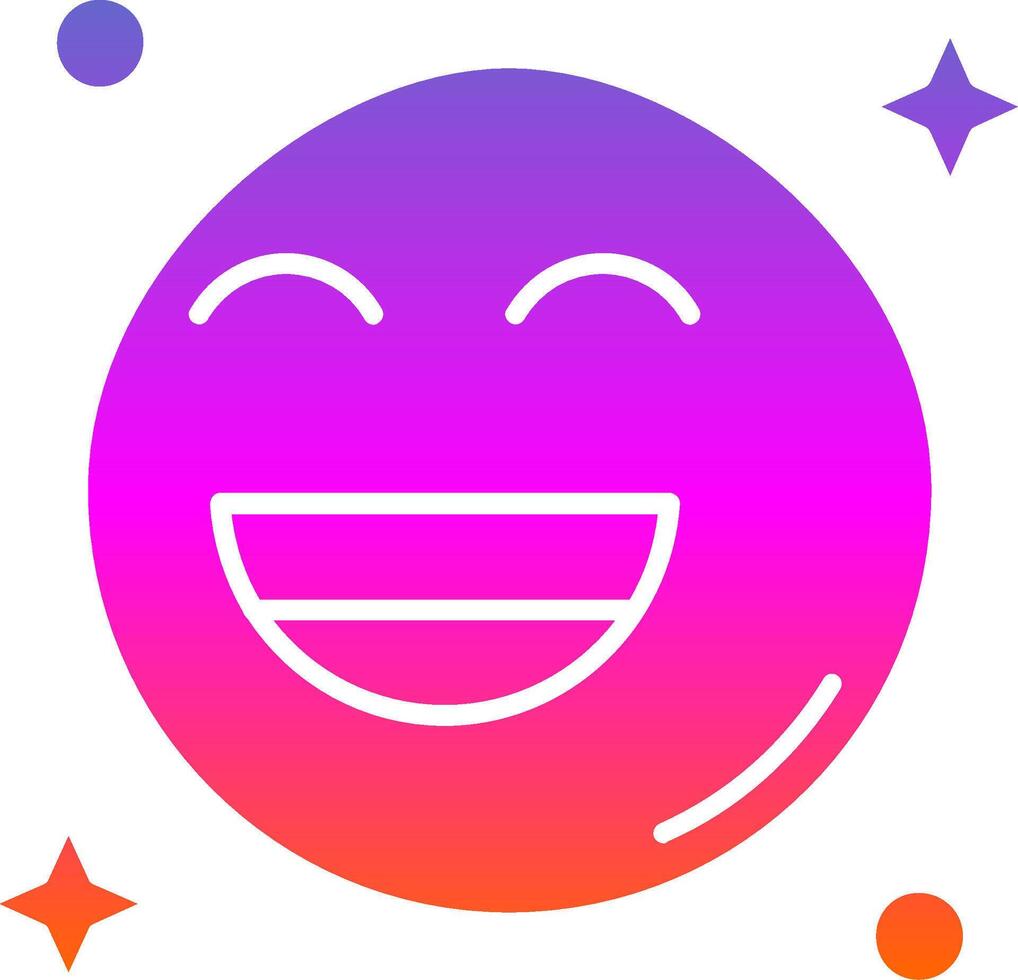 Smile Glyph Gradient Icon vector