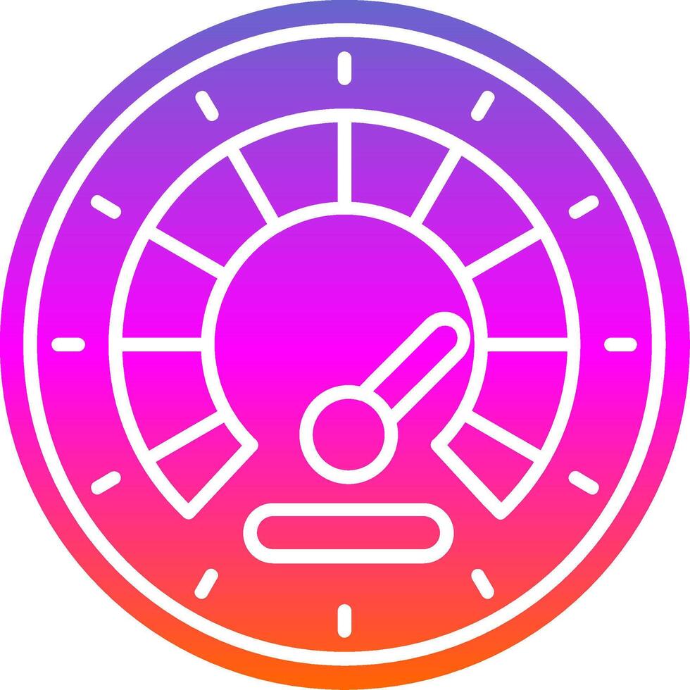 Speedometer Glyph Gradient Icon vector