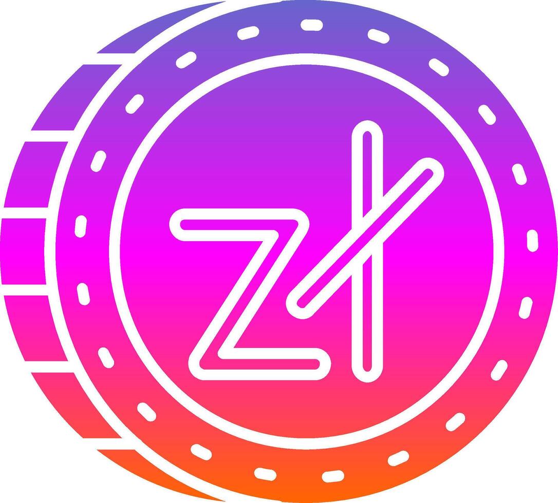 Zloty Glyph Gradient Icon vector