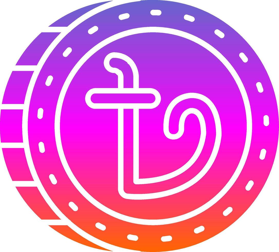 Taka Glyph Gradient Icon vector