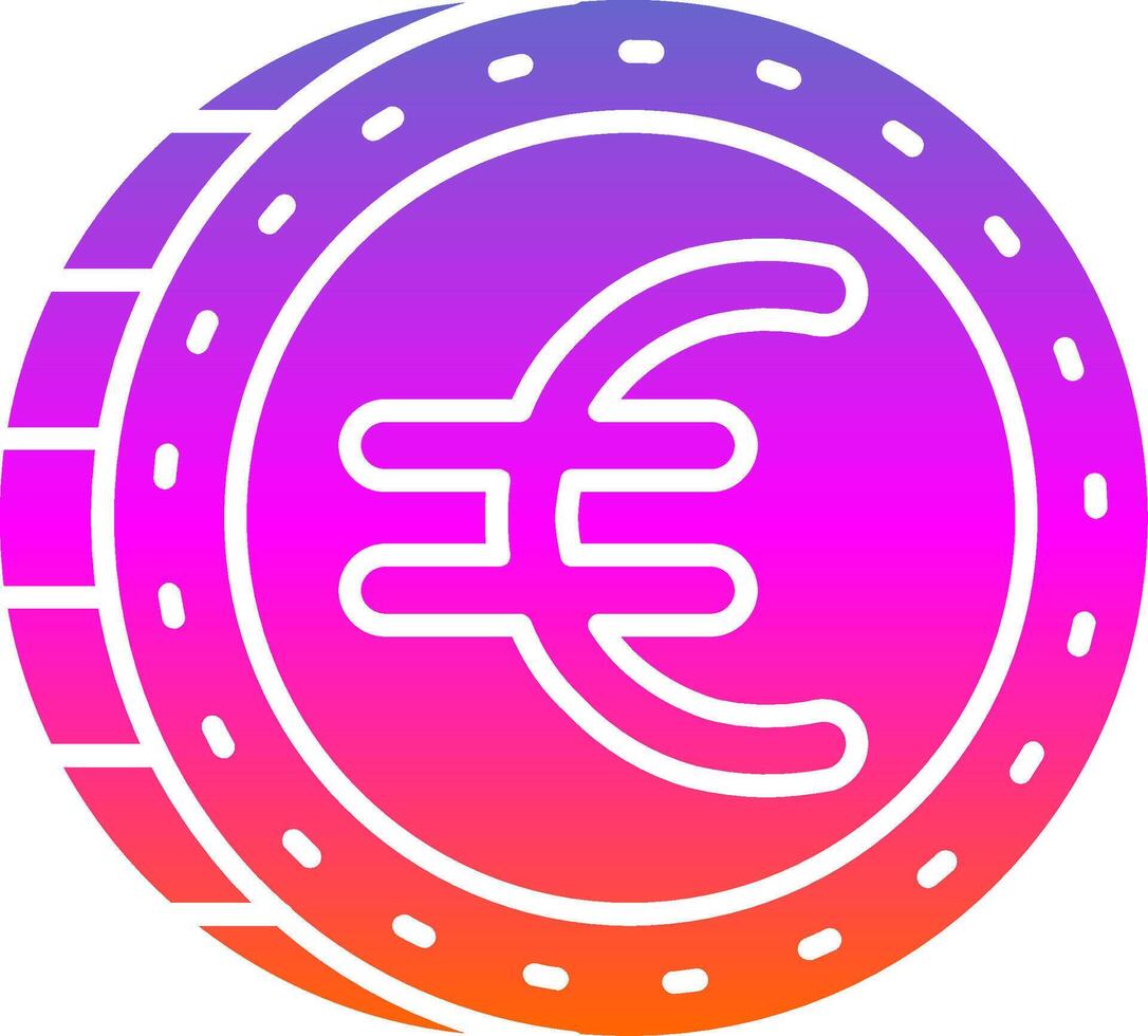 Euro Glyph Gradient Icon vector