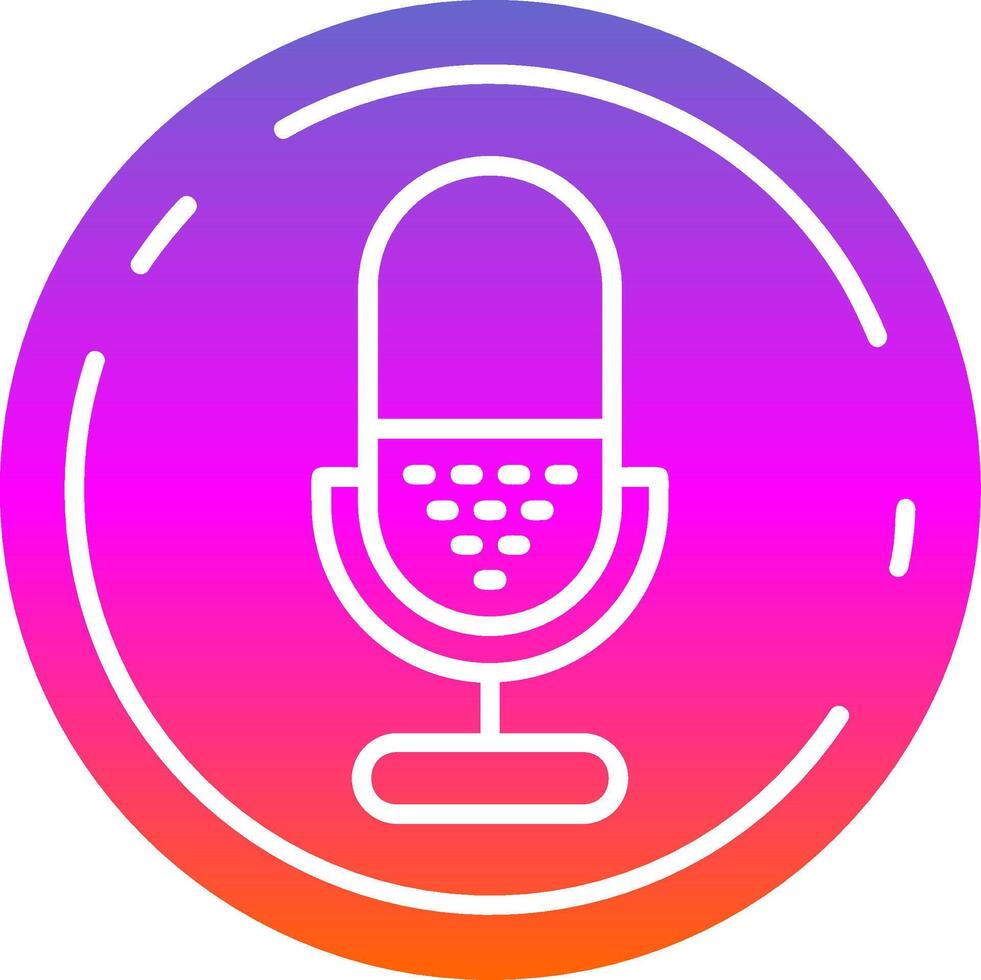 Microphone Glyph Gradient Icon vector