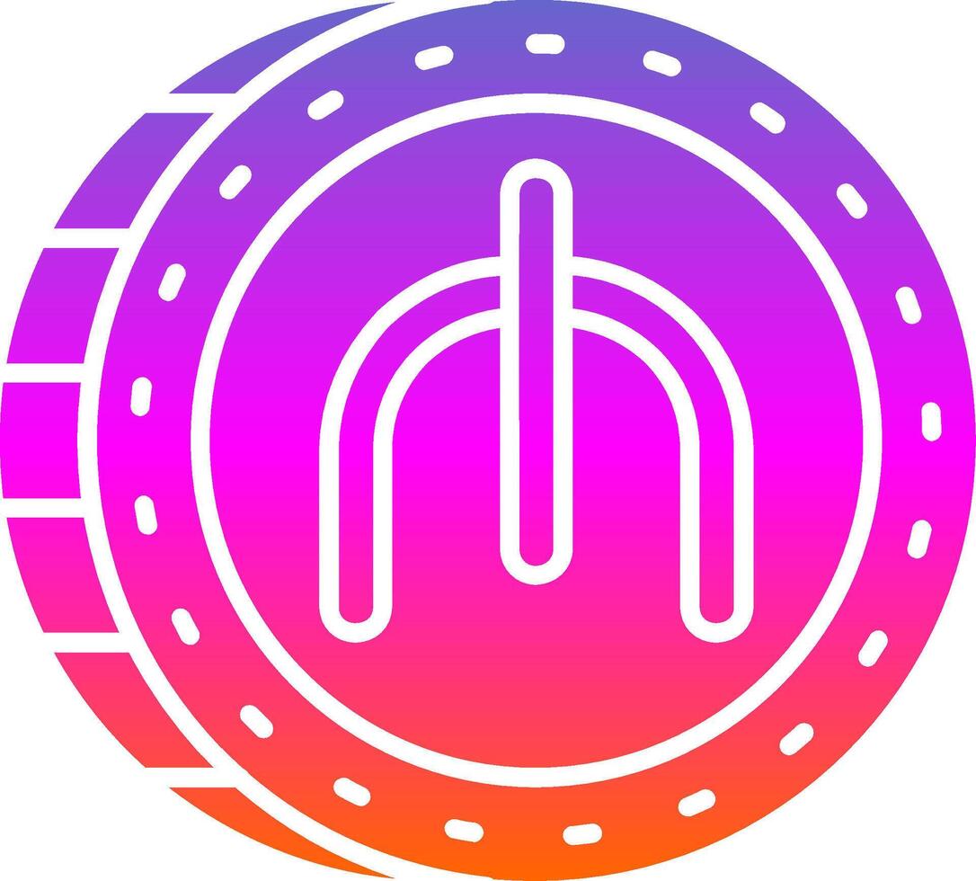 Manat Glyph Gradient Icon vector