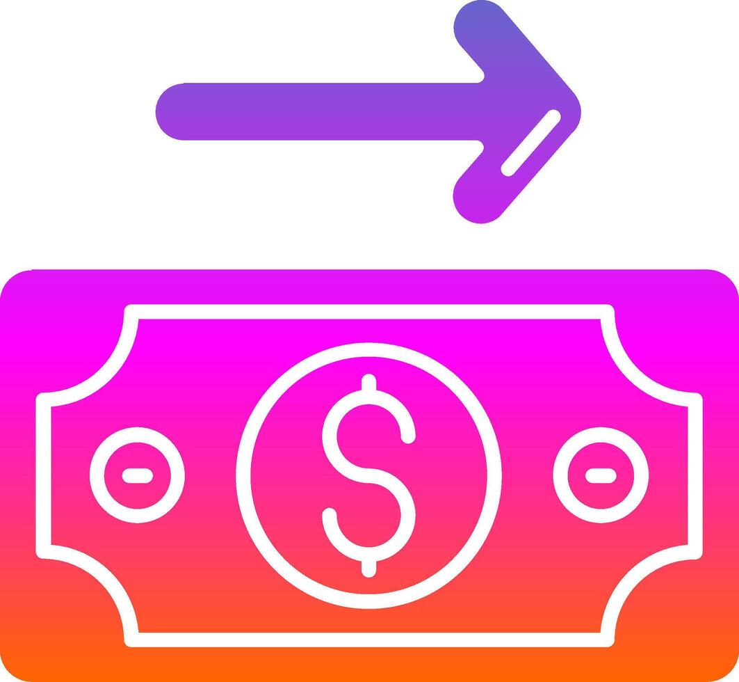 Payment Glyph Gradient Icon vector