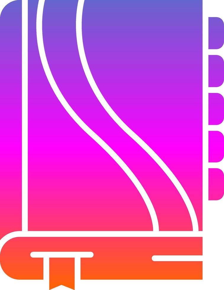 Agenda Glyph Gradient Icon vector