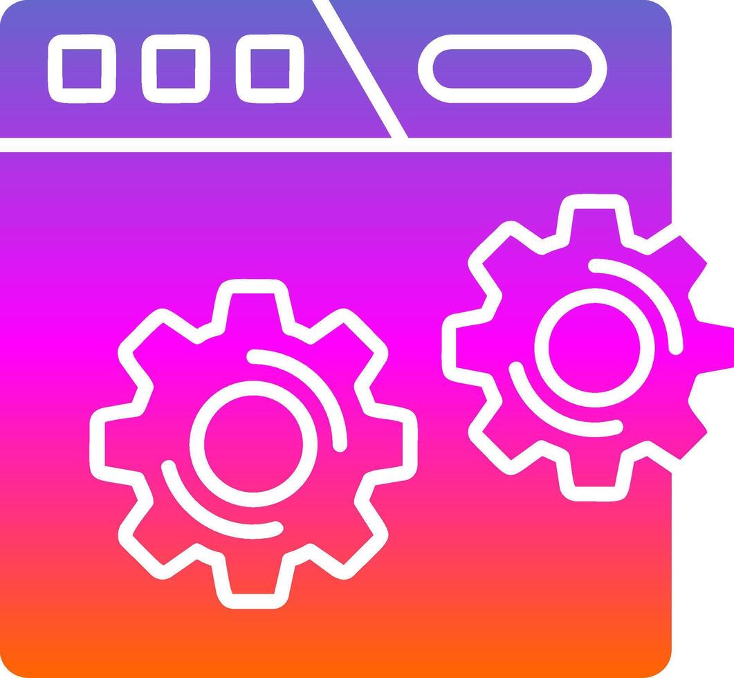 Web setting Glyph Gradient Icon vector