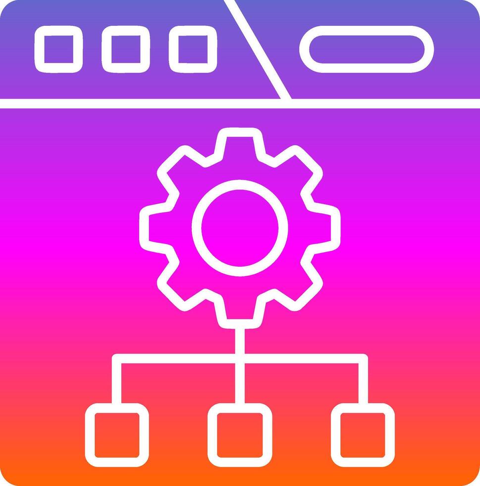 Setting Glyph Gradient Icon vector