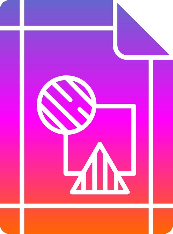 Margin Glyph Gradient Icon vector