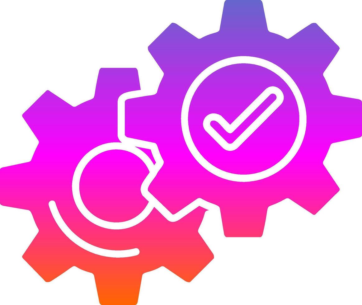 Setting Glyph Gradient Icon vector