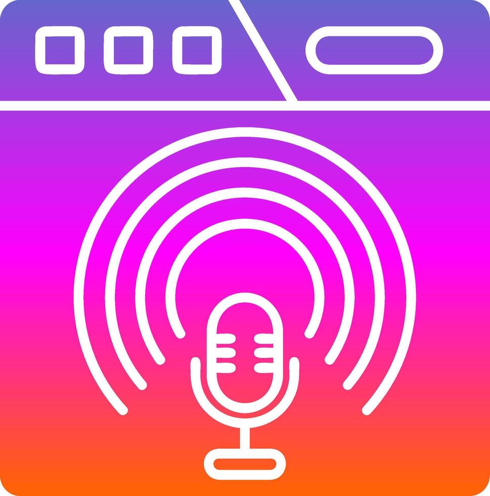 podcast Glyph Gradient Icon vector