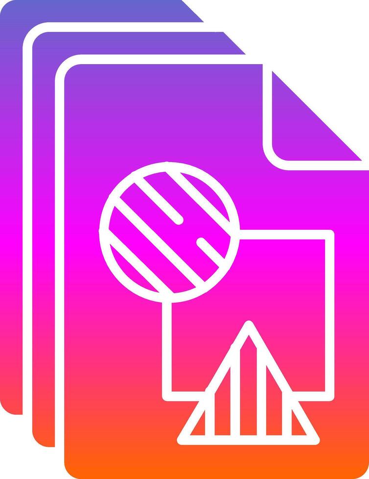 File Glyph Gradient Icon vector