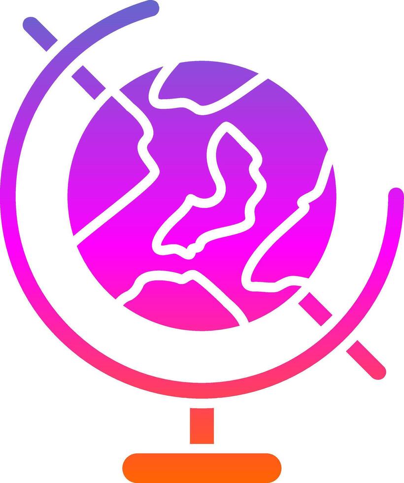 Globe Glyph Gradient Icon vector