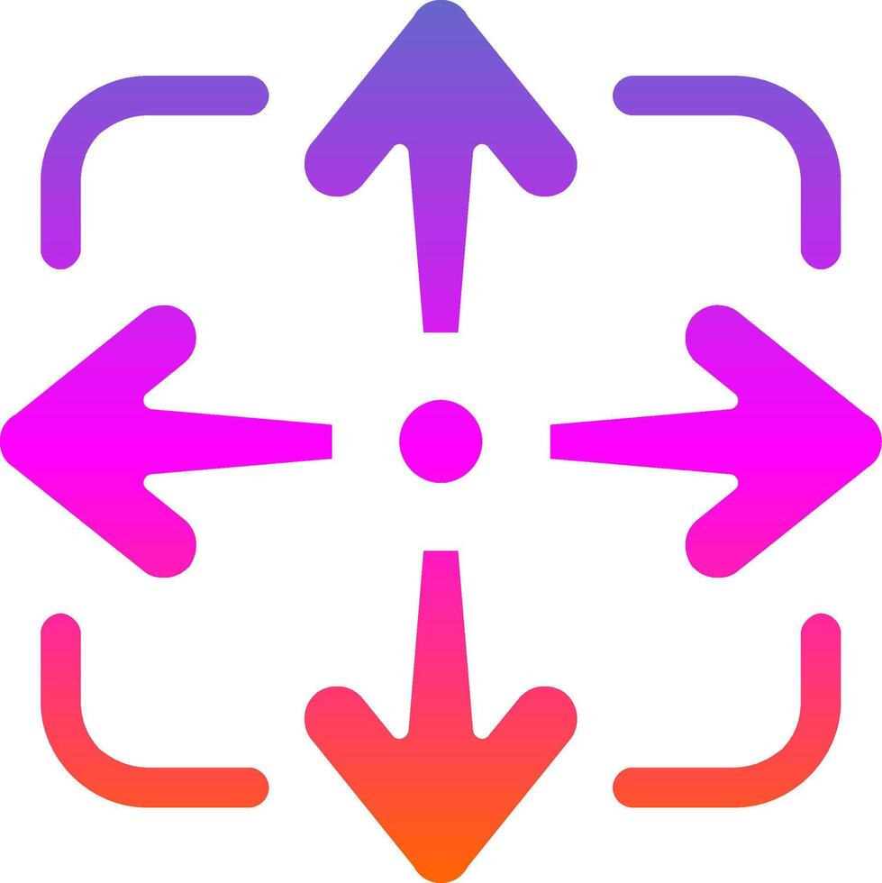 Move Glyph Gradient Icon vector