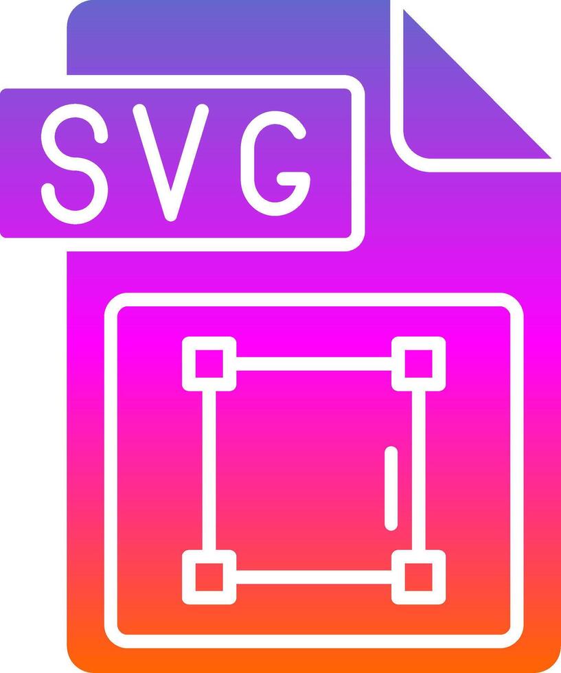 Svg file format Glyph Gradient Icon vector