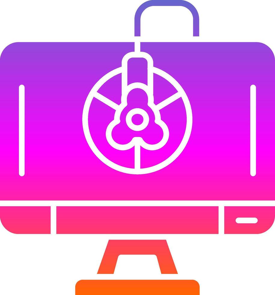 Calibration Glyph Gradient Icon vector