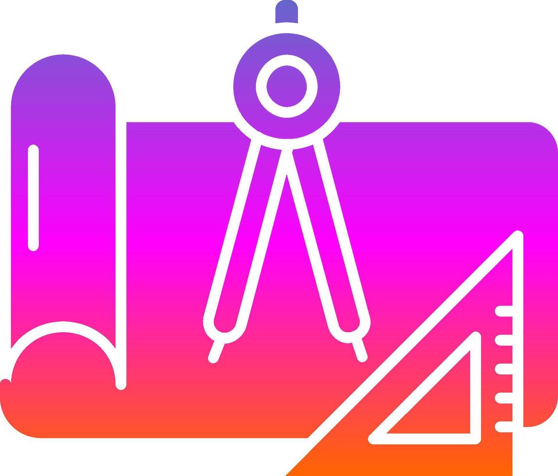 Draft Glyph Gradient Icon vector