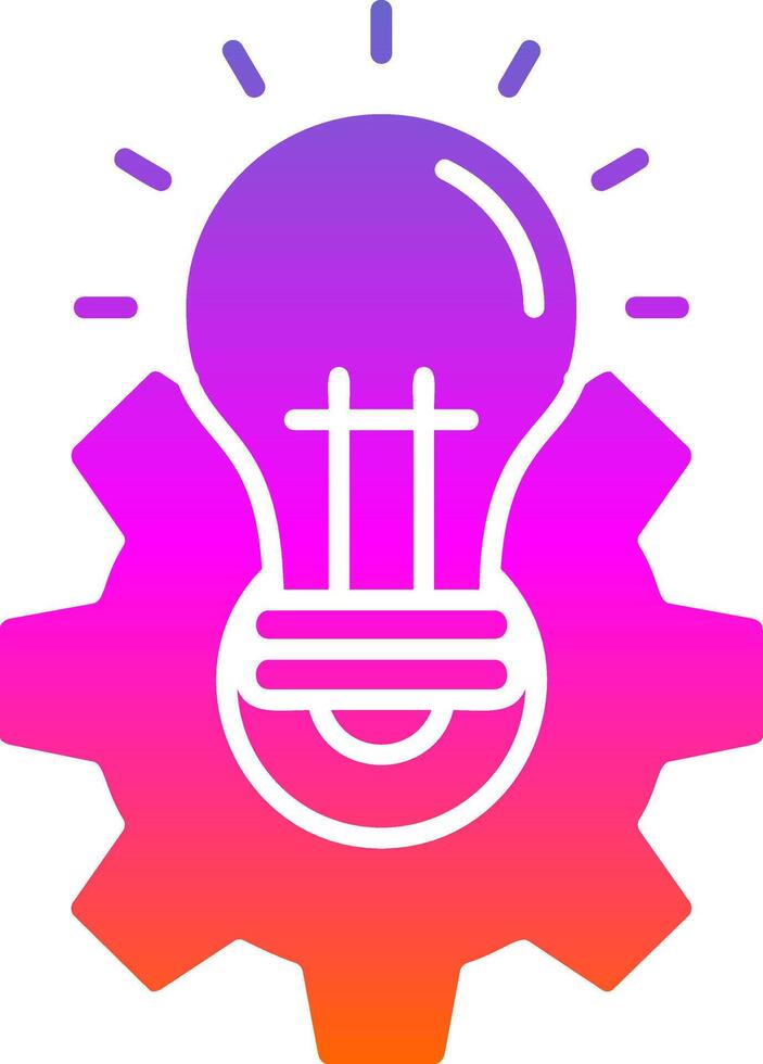 Idea Glyph Gradient Icon vector