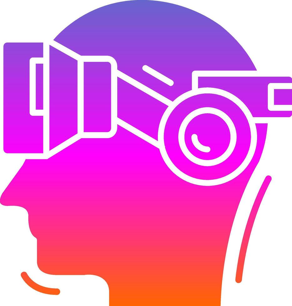 Vr glasses Glyph Gradient Icon vector