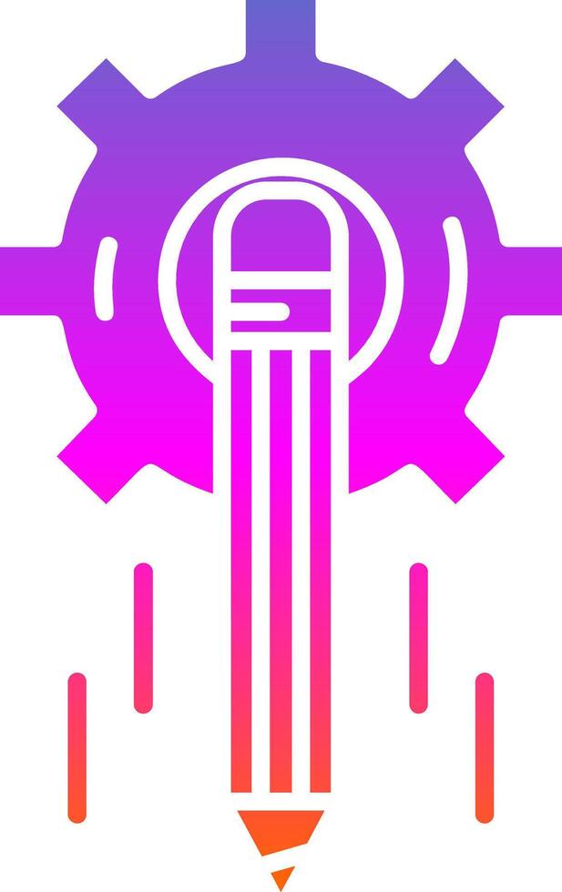 Design process Glyph Gradient Icon vector
