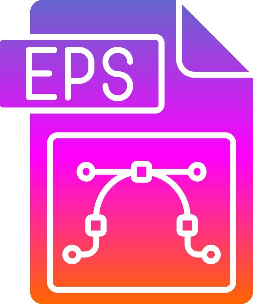 Eps file format Glyph Gradient Icon vector