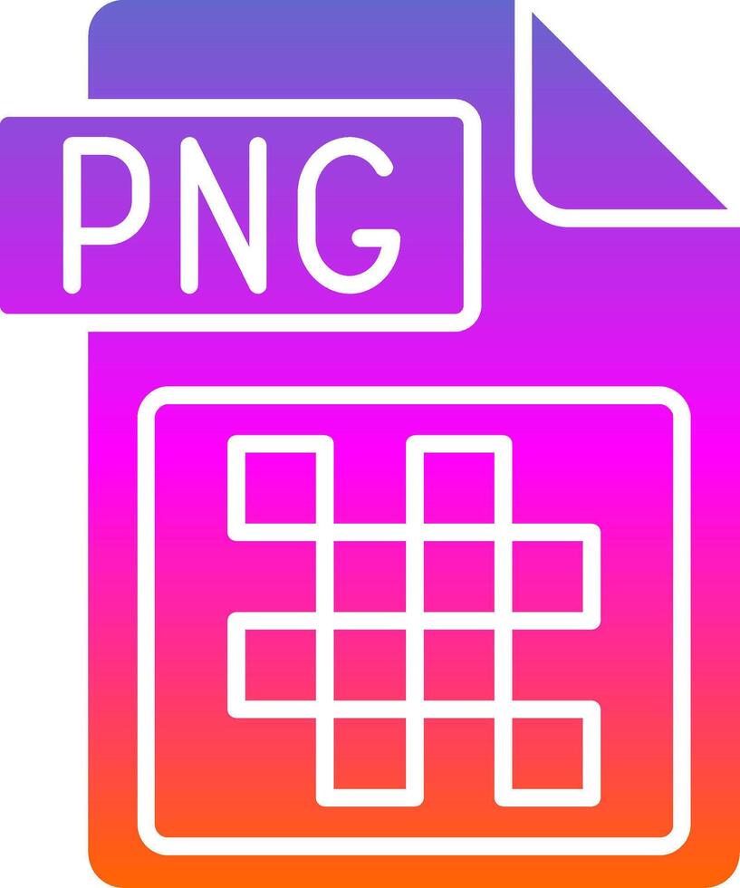 Png file format Glyph Gradient Icon vector