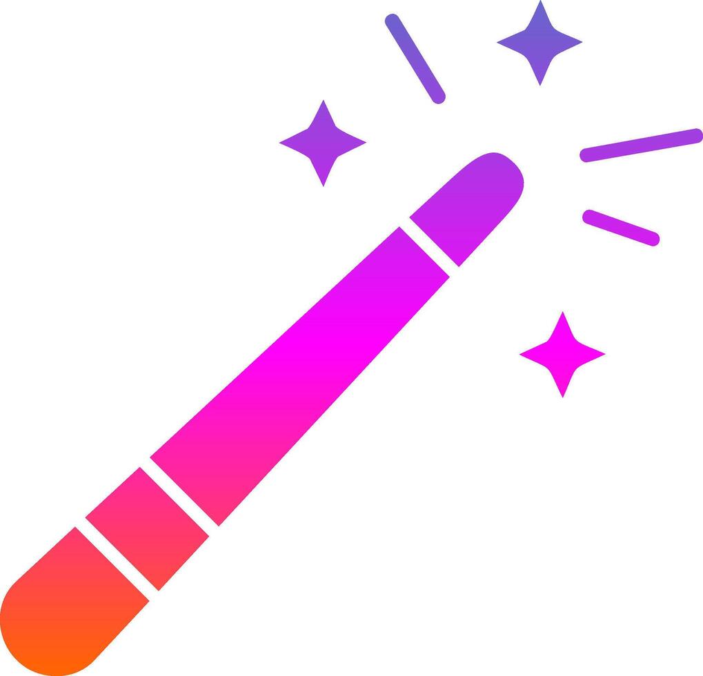 Magic wand Glyph Gradient Icon vector