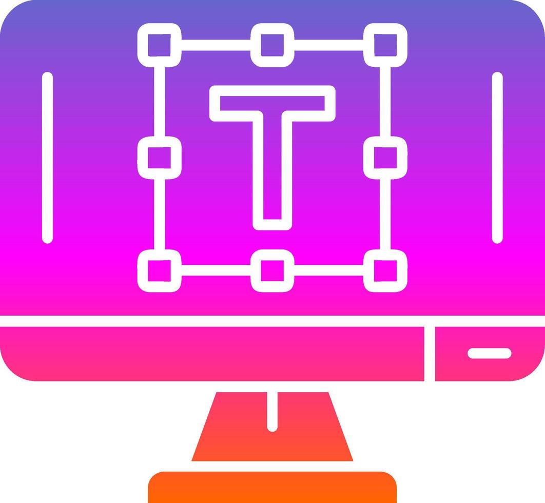 Text editor Glyph Gradient Icon vector
