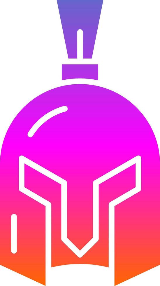 Helmet Glyph Gradient Icon vector