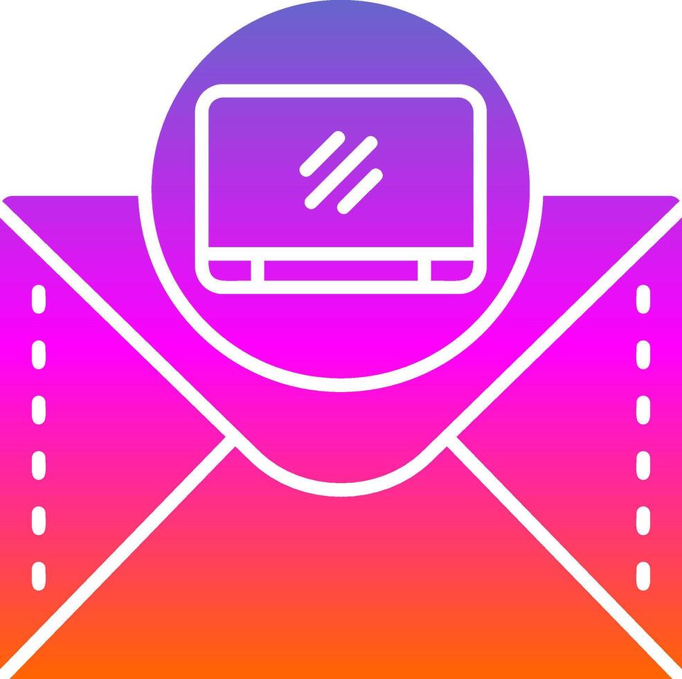 Screen Glyph Gradient Icon vector