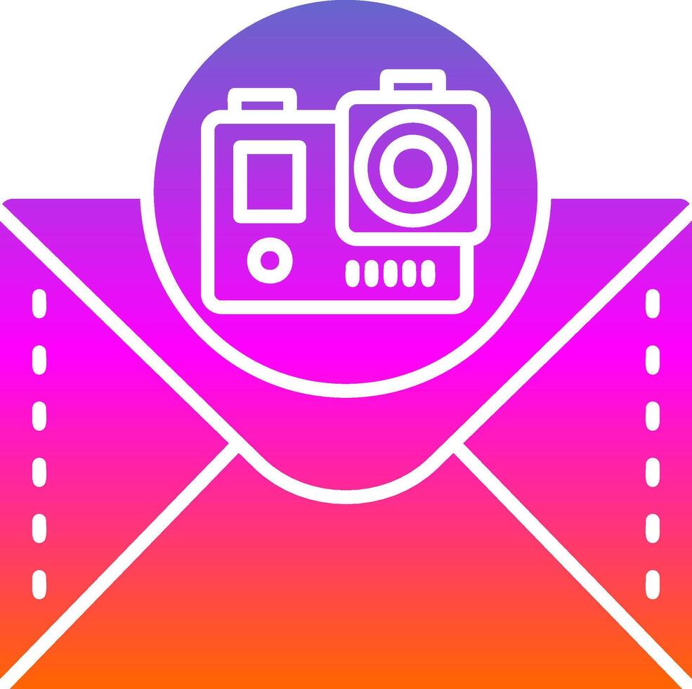 Camera Glyph Gradient Icon vector