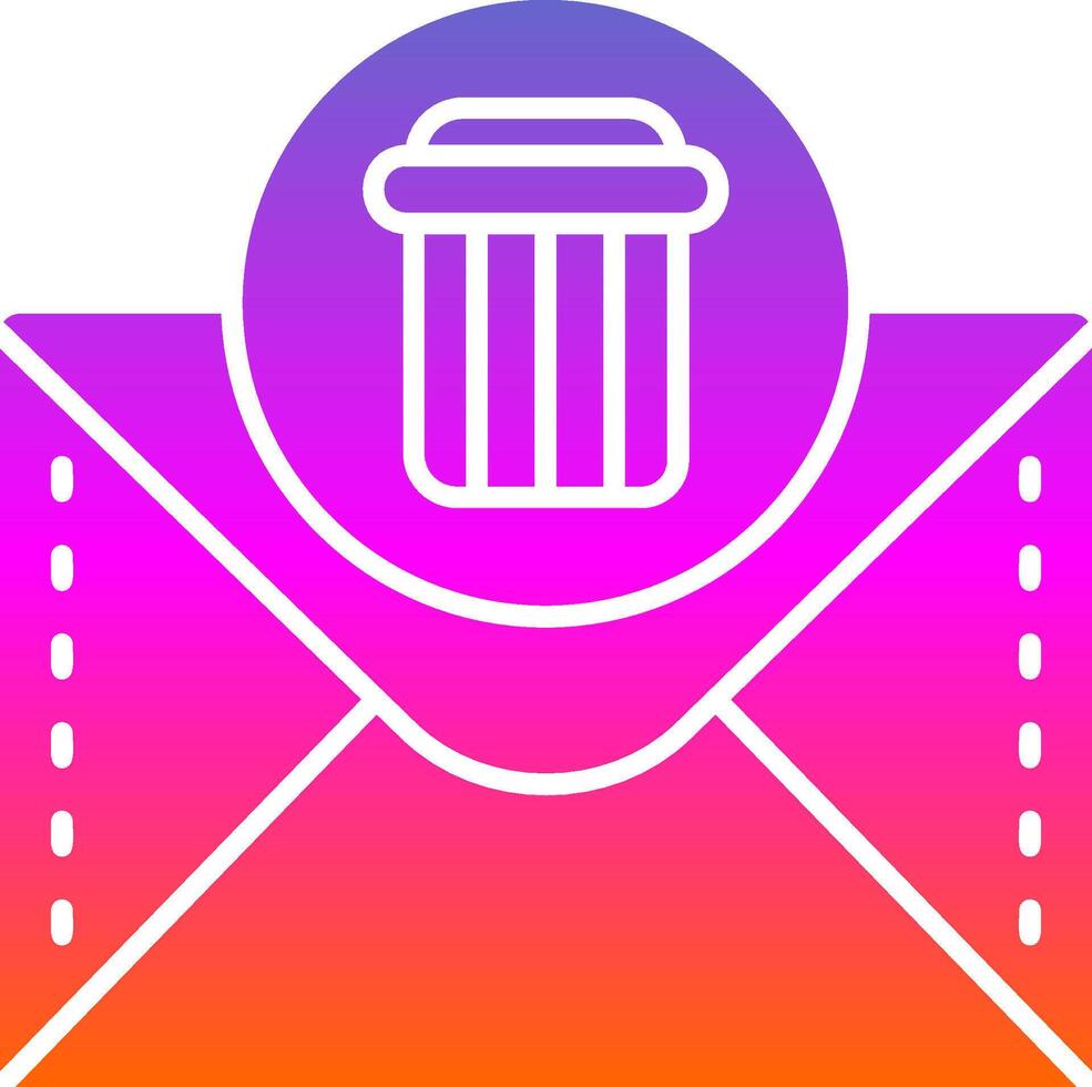 Dustbin Glyph Gradient Icon vector