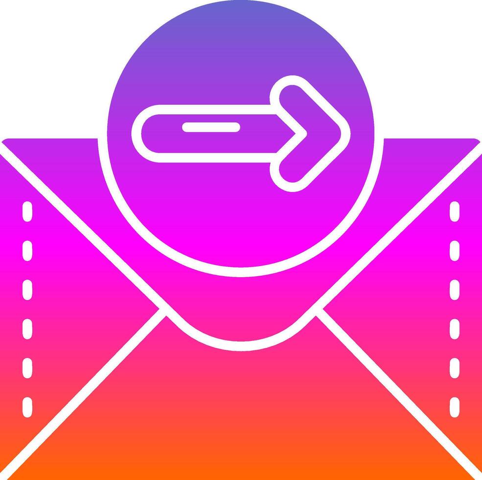 Right arrow Glyph Gradient Icon vector