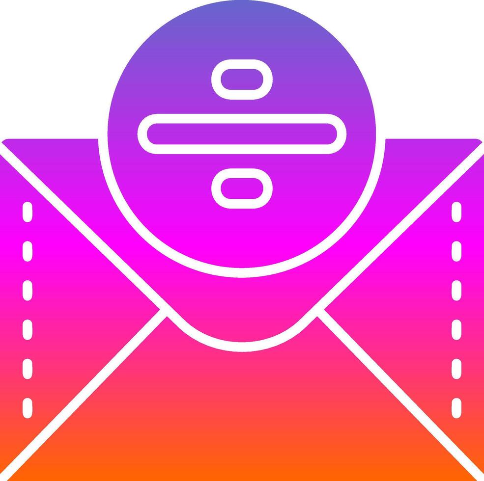 Divide Glyph Gradient Icon vector