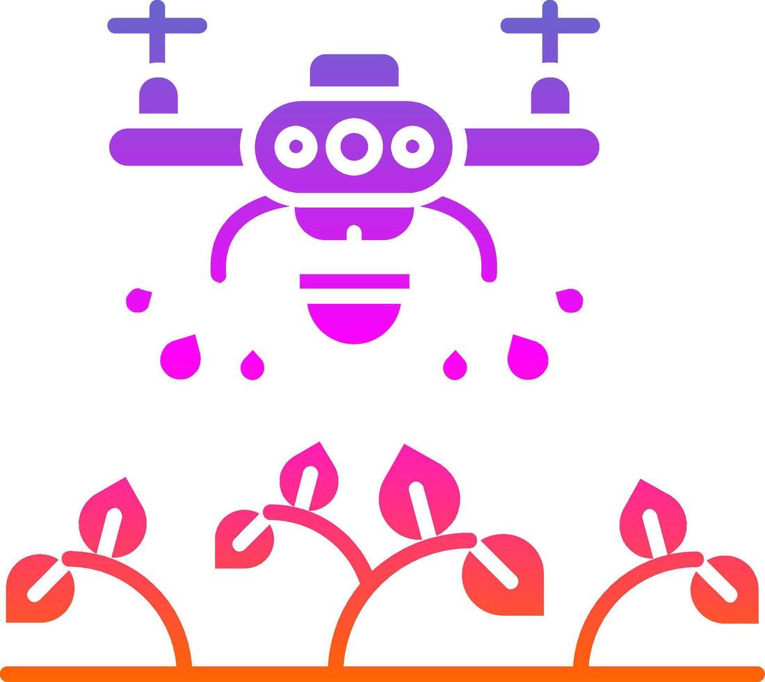 Drone Glyph Gradient Icon vector