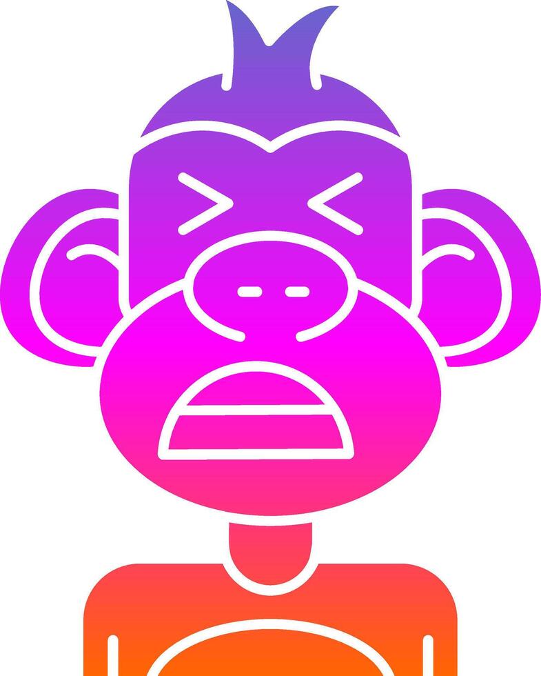 Anguish Glyph Gradient Icon vector