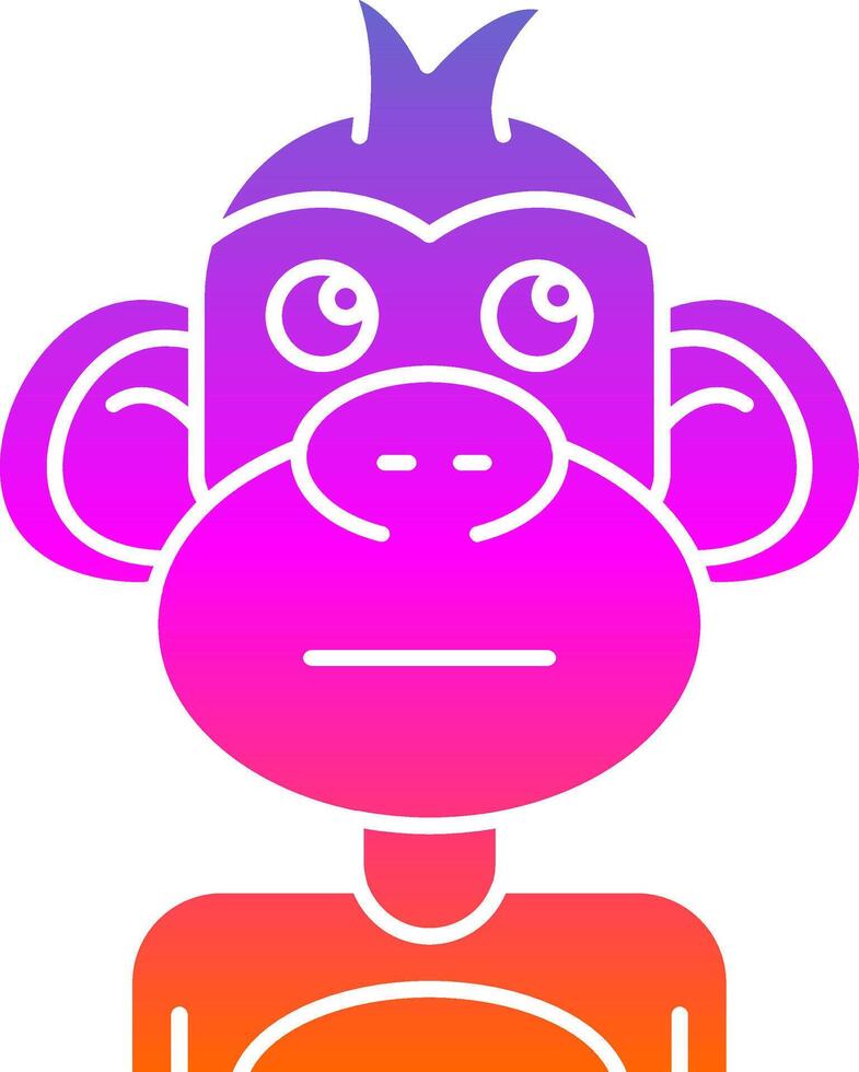 Rolling eyes Glyph Gradient Icon vector