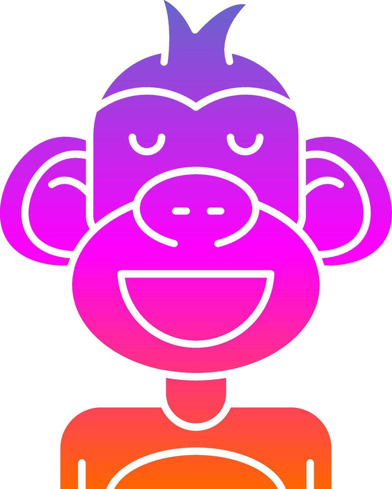 Relieved Glyph Gradient Icon vector