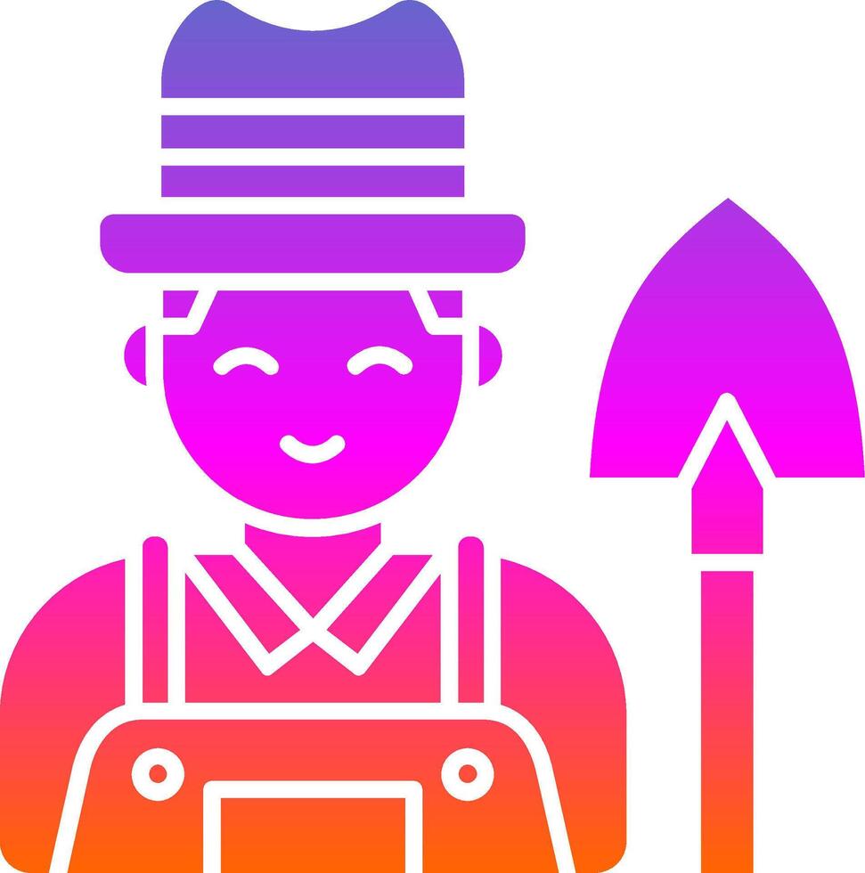 Farmer Glyph Gradient Icon vector