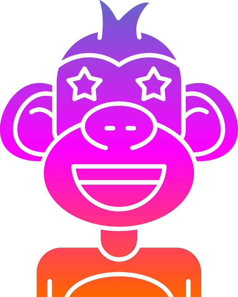 Famous Glyph Gradient Icon vector