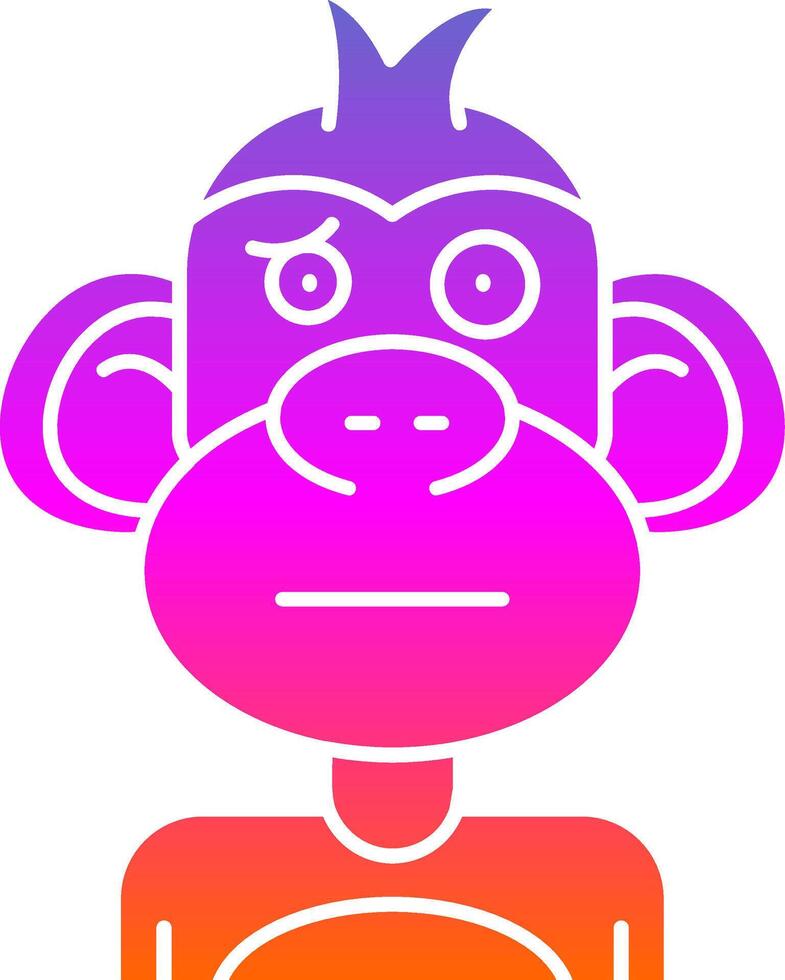 Confused Glyph Gradient Icon vector