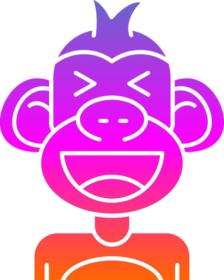 Laugh Glyph Gradient Icon vector