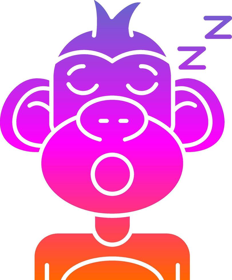 Sleep Glyph Gradient Icon vector