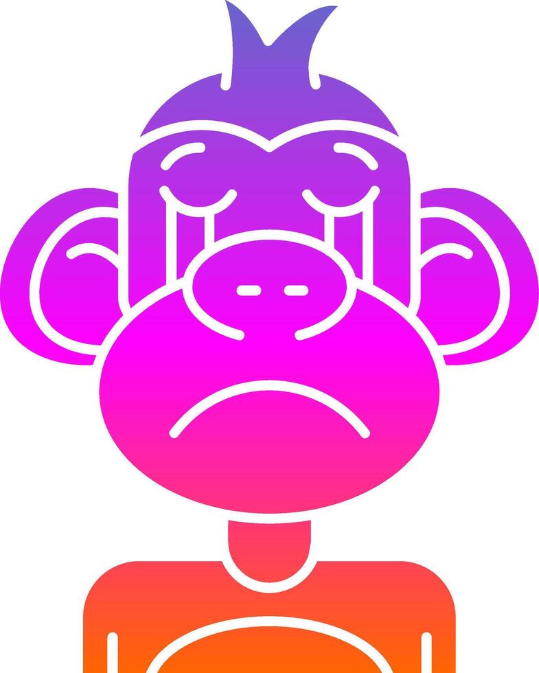 Cry Glyph Gradient Icon vector