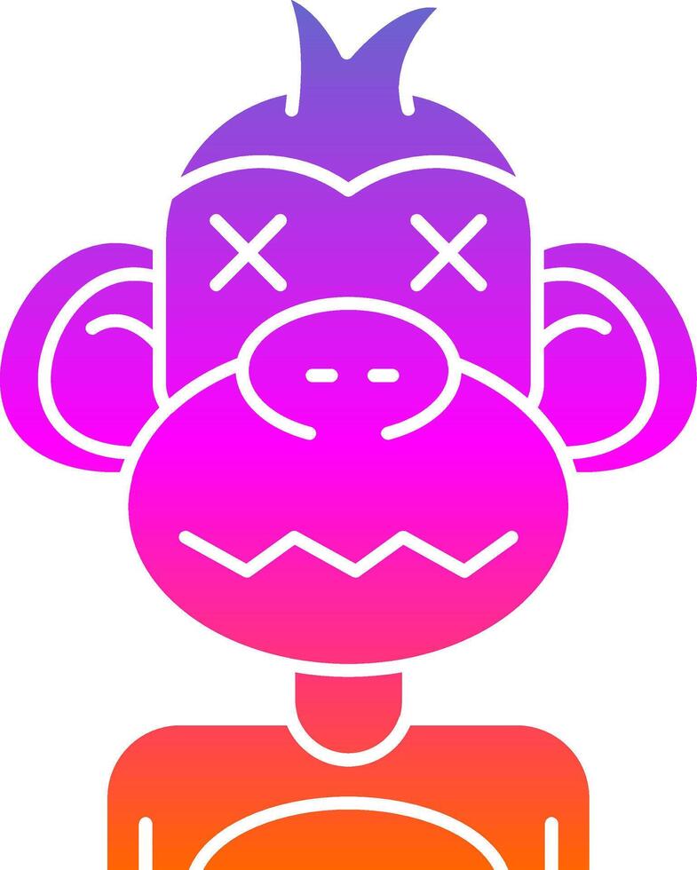 Dead Glyph Gradient Icon vector