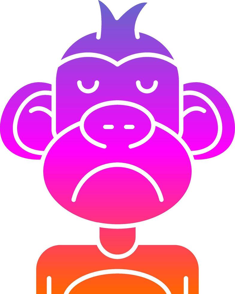 Sad Glyph Gradient Icon vector
